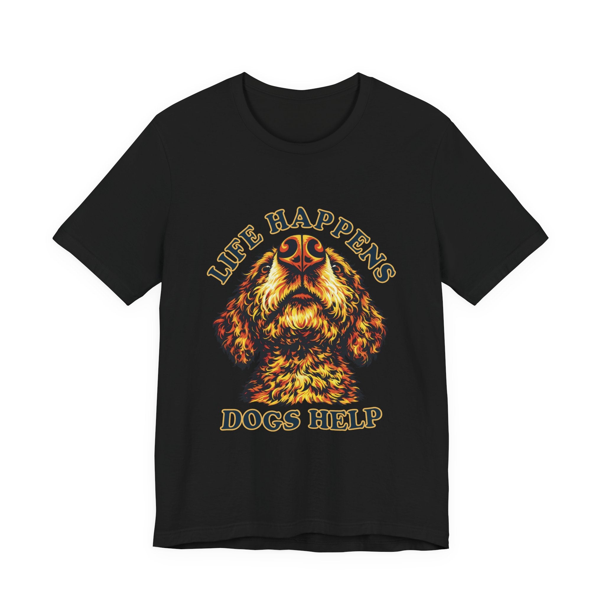 "Life Happens Dogs Help" - Doodle Tee
