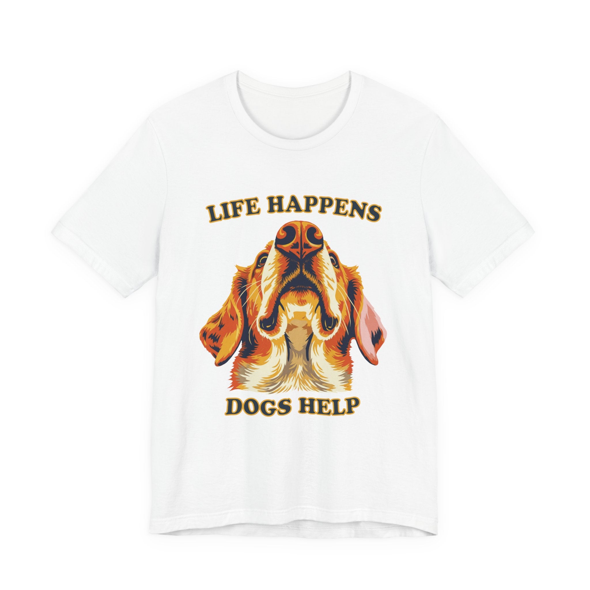 "Life Happens Dogs Help" - Golden Lovers Tee