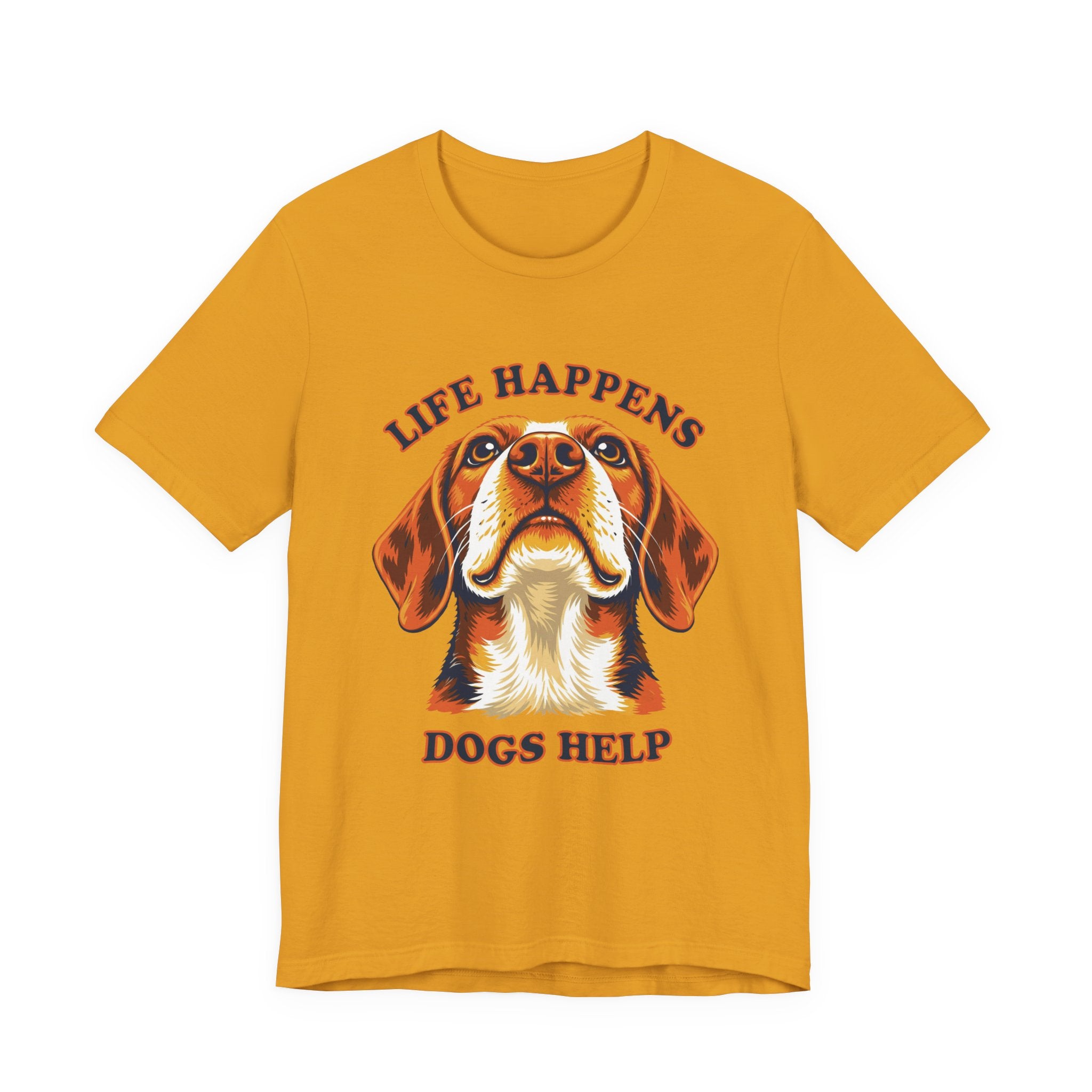 "Life Happens Dogs Help" - Beagle Tee