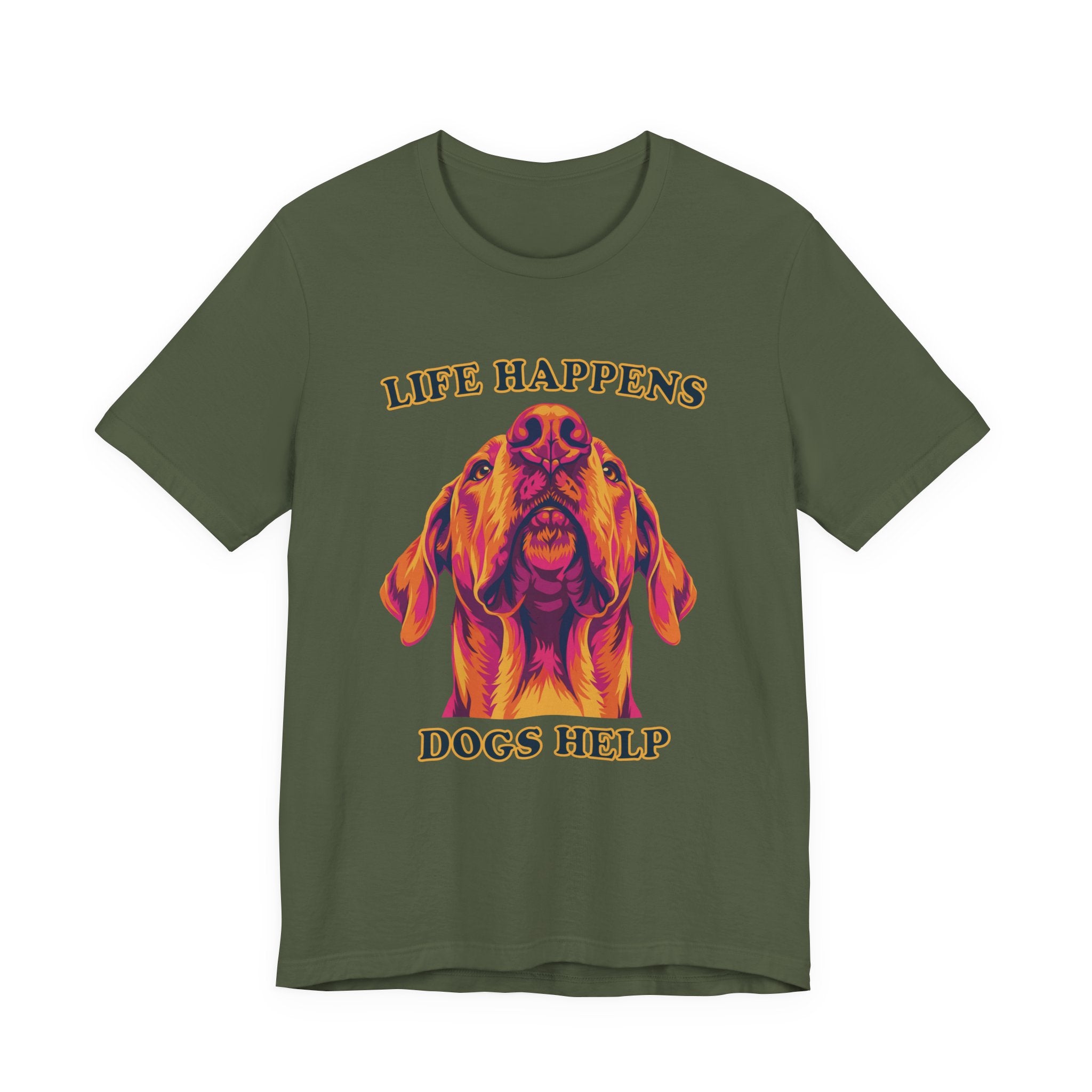 Great Dane Lovers T-Shirt - "Life Happens Dogs Help"