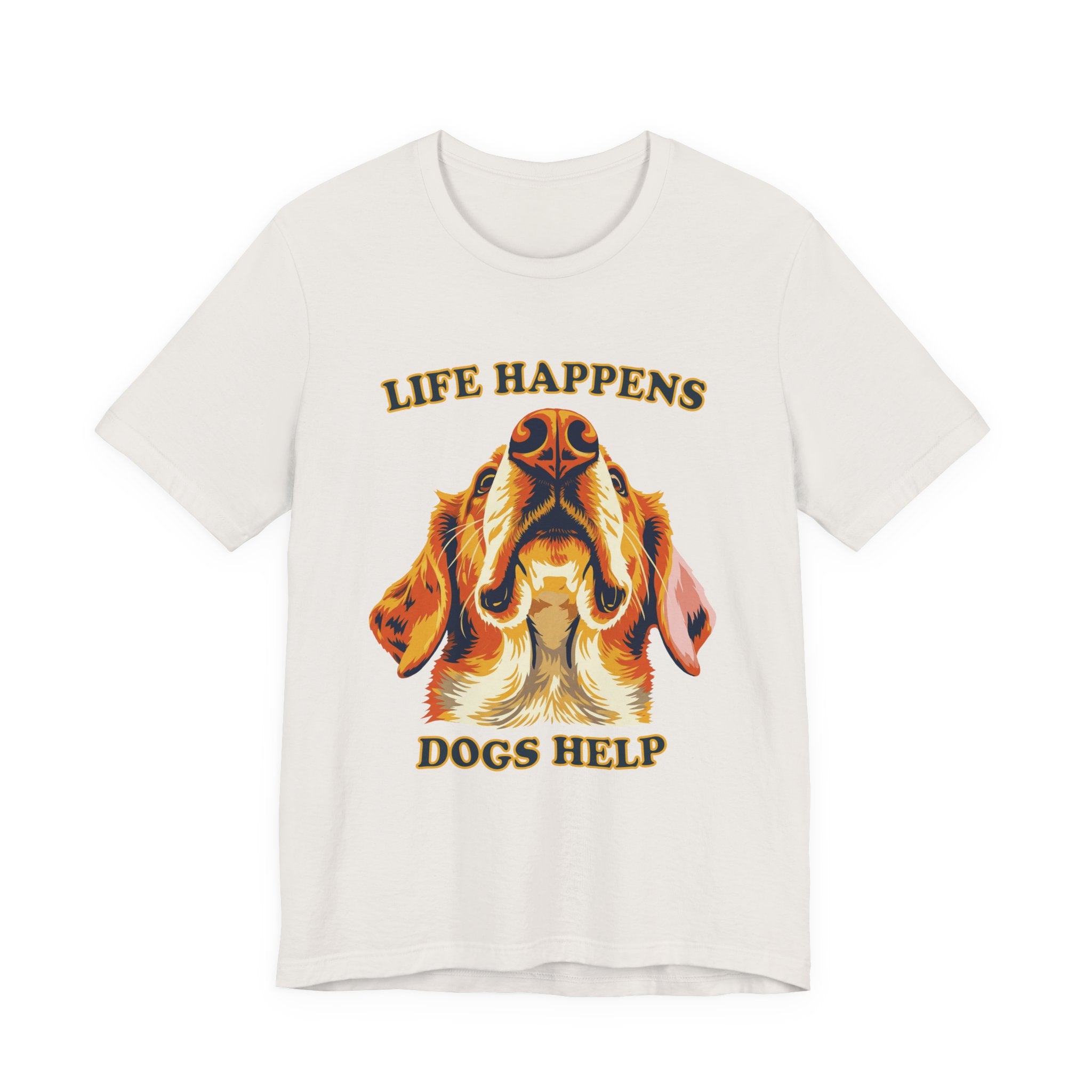 "Life Happens Dogs Help" - Golden Lovers Tee