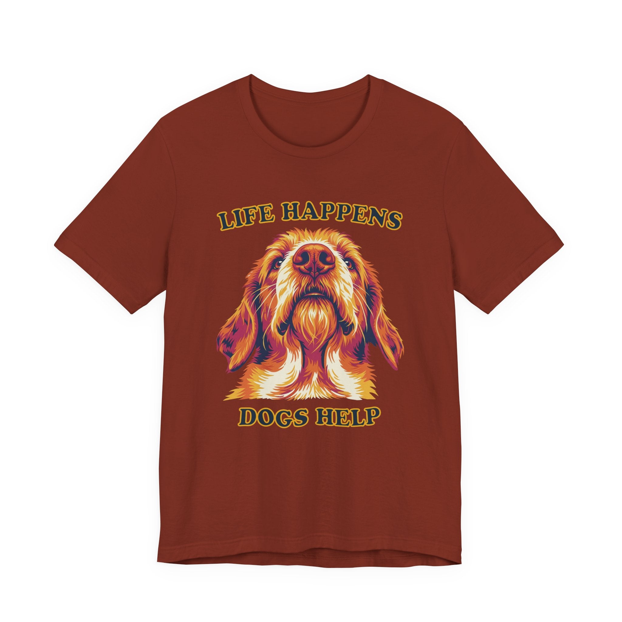 "Life Happens Dogs Help" - Dog Tee