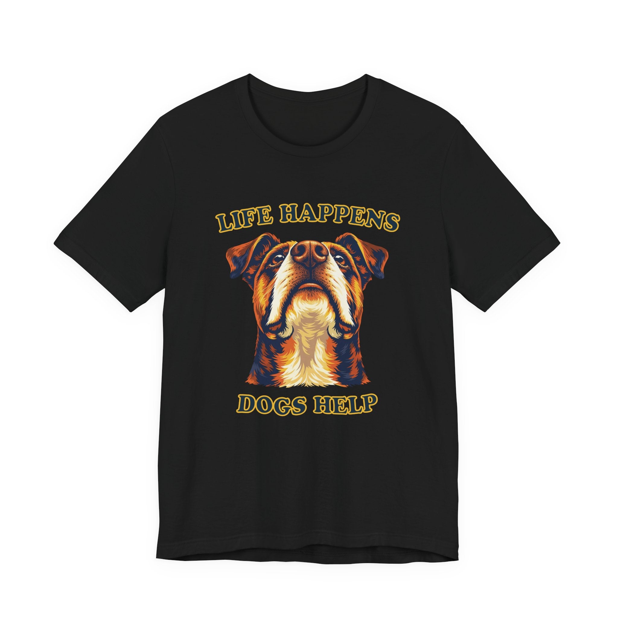 Boxer Lovers T-Shirt - "Life Happens Dogs Help"