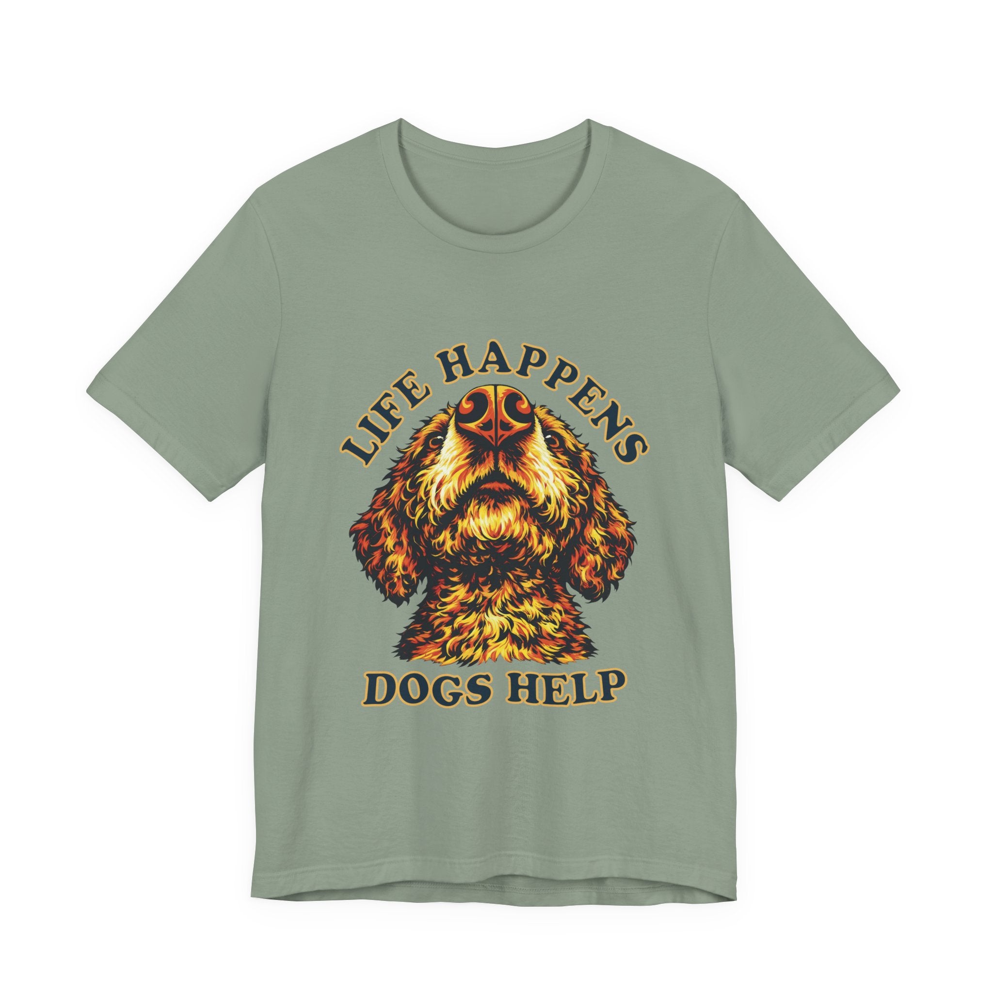 "Life Happens Dogs Help" - Doodle Tee