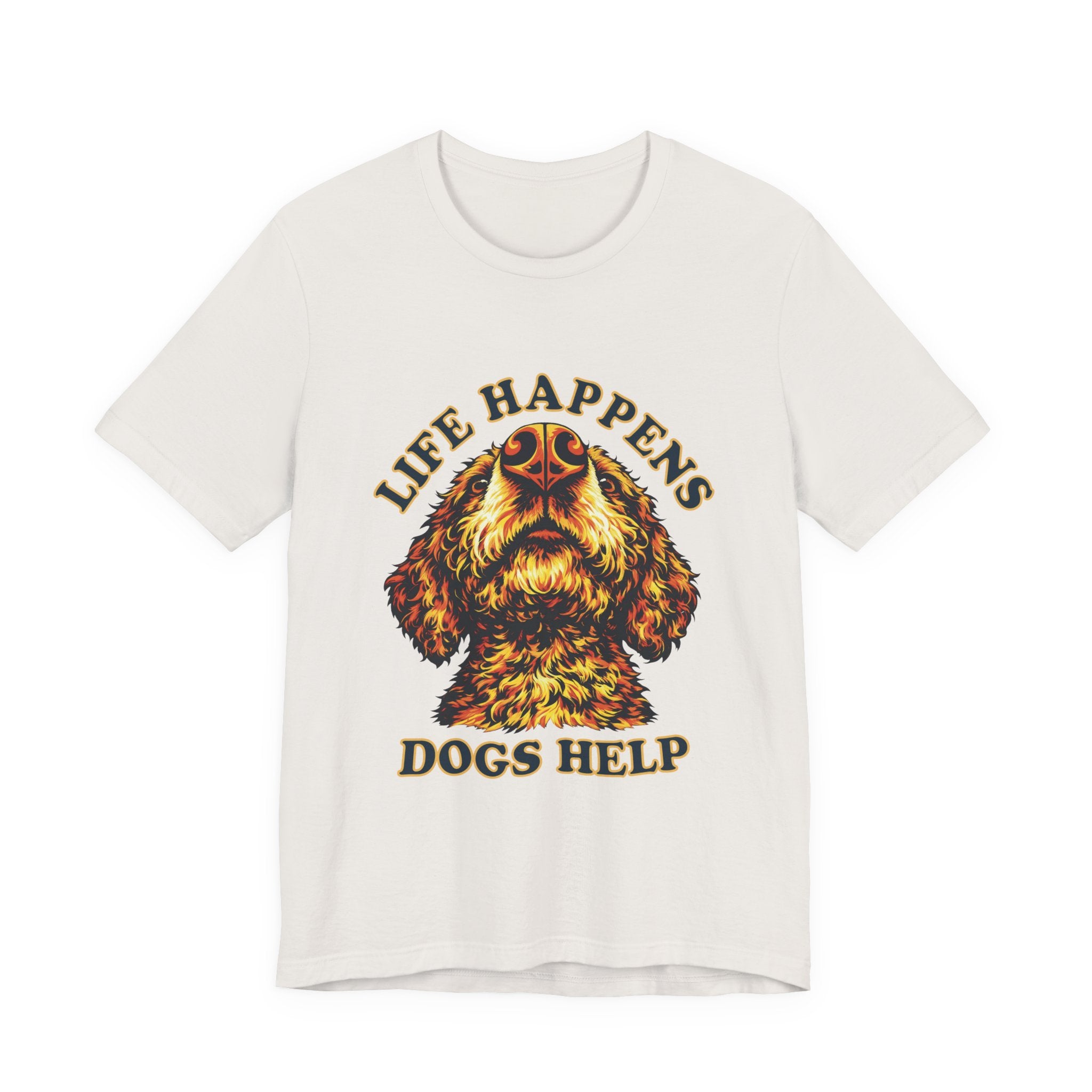 "Life Happens Dogs Help" - Doodle Tee