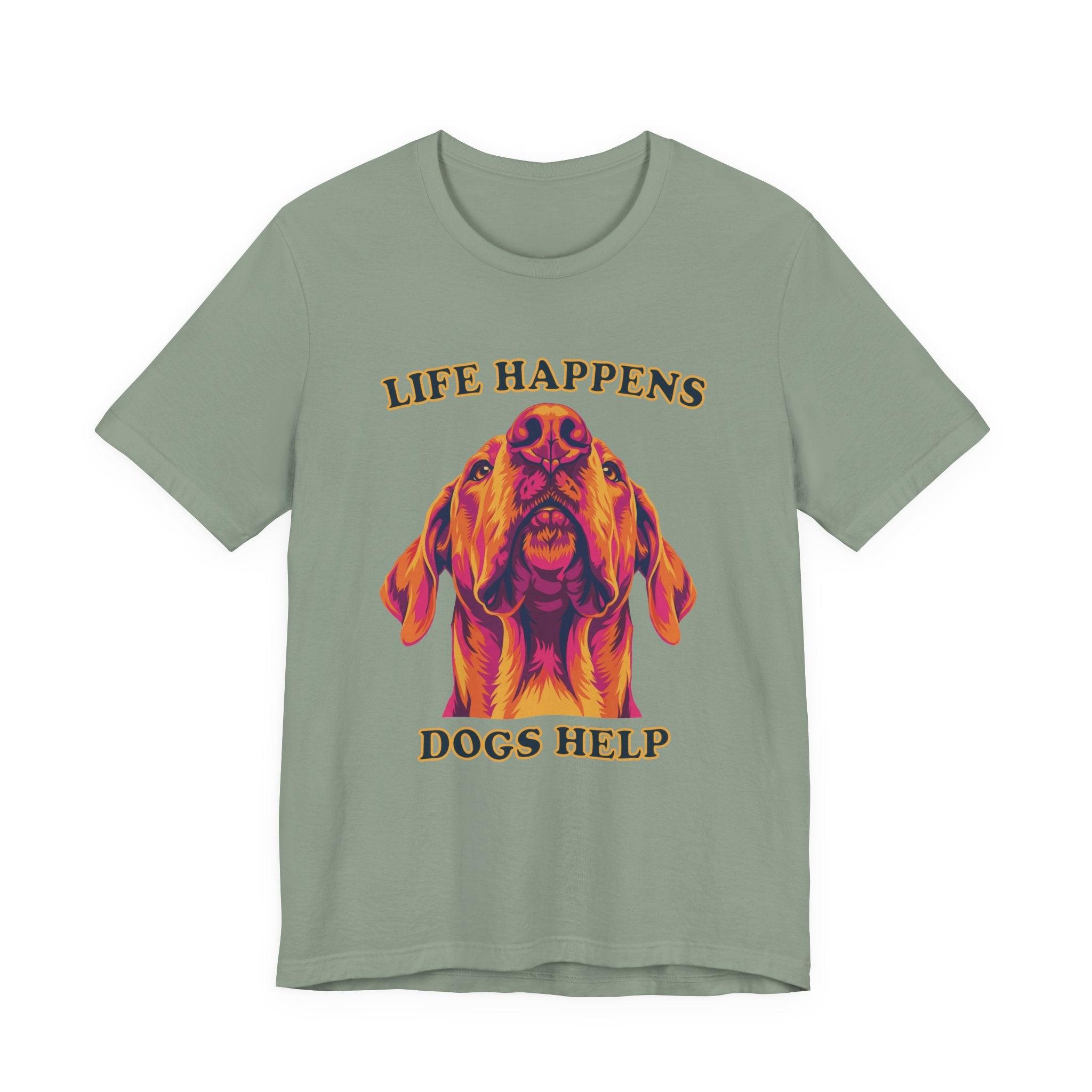 Great Dane Lovers T-Shirt - "Life Happens Dogs Help"