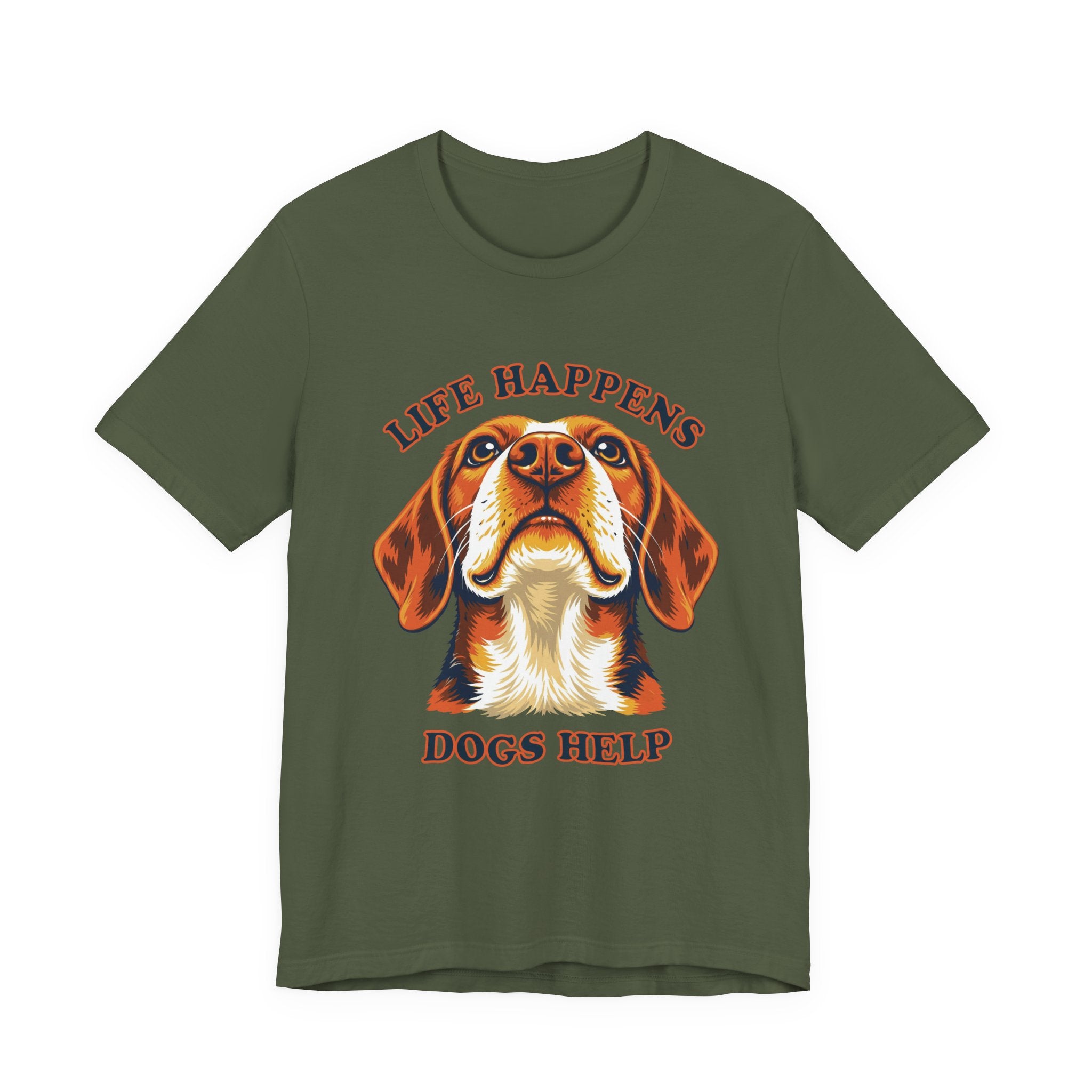 "Life Happens Dogs Help" - Beagle Tee