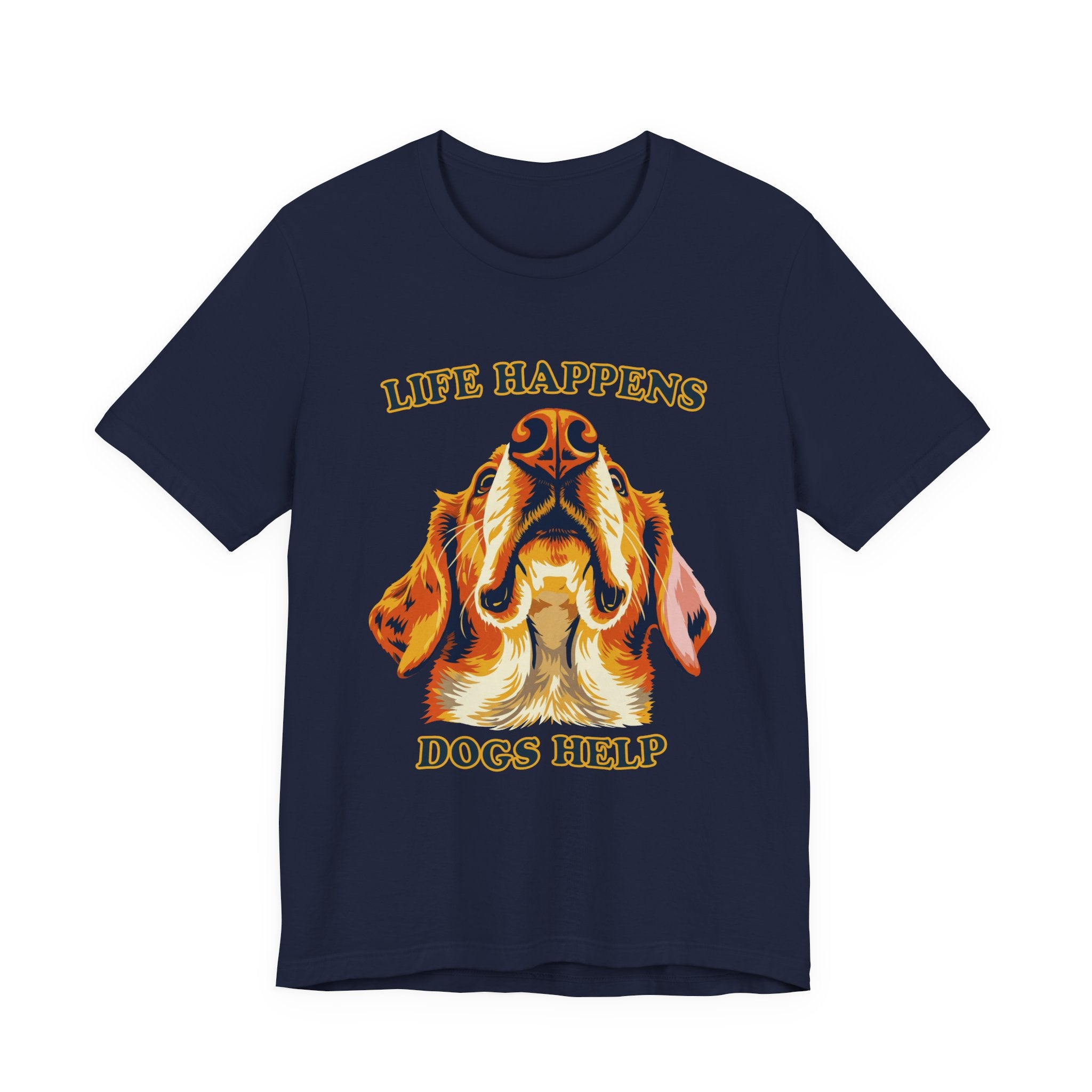 "Life Happens Dogs Help" - Golden Lovers Tee
