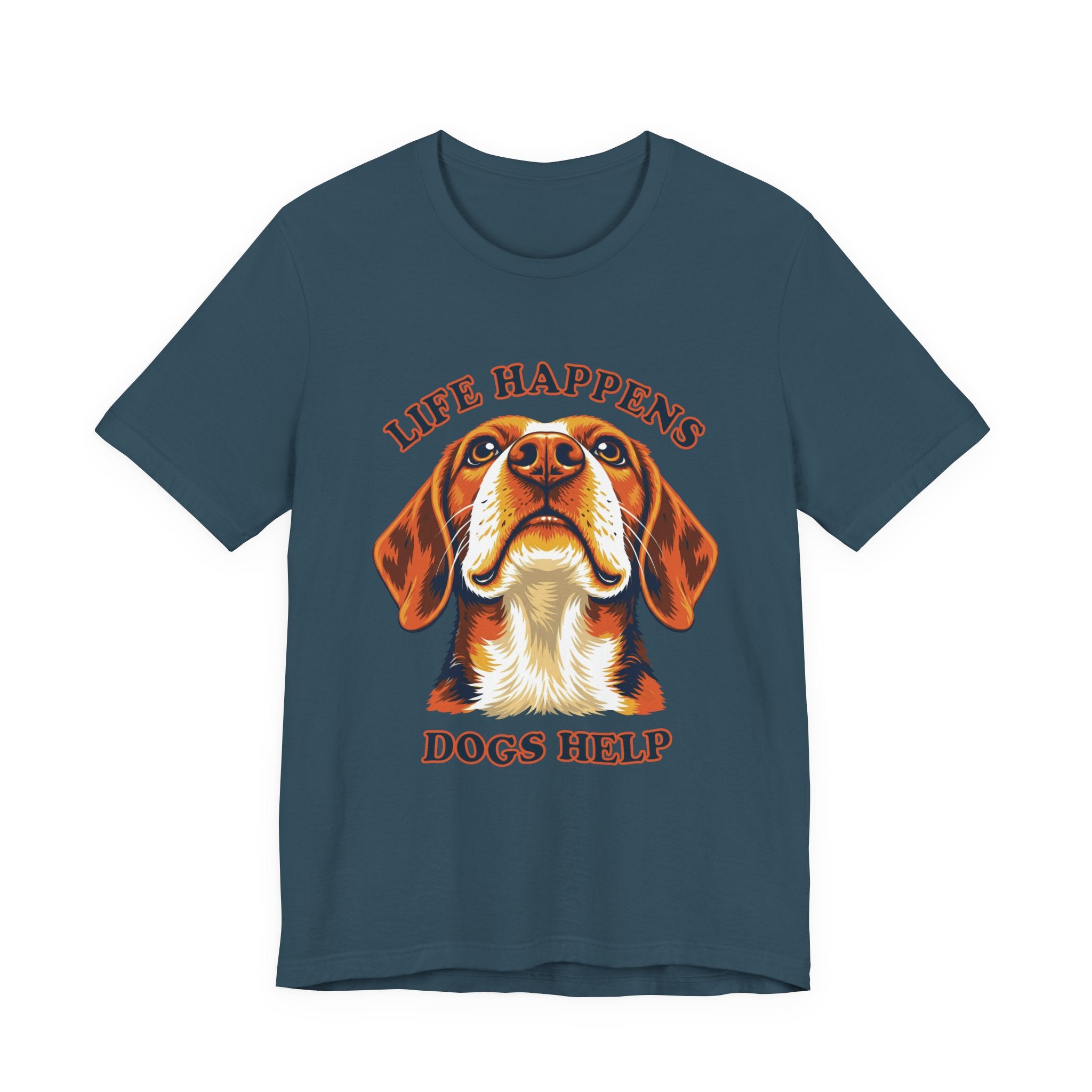 "Life Happens Dogs Help" - Beagle Tee
