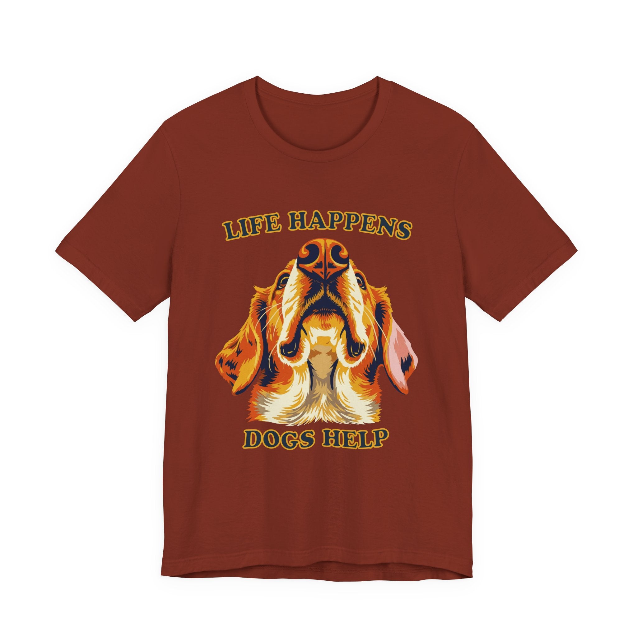 "Life Happens Dogs Help" - Golden Lovers Tee