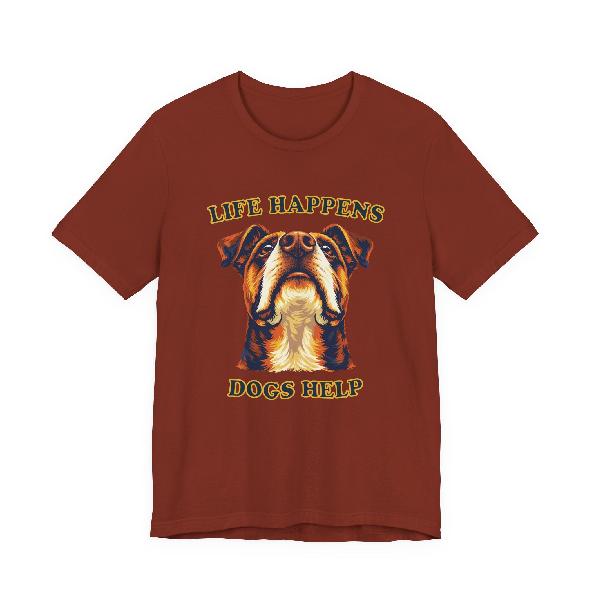 Boxer Lovers T-Shirt - "Life Happens Dogs Help"