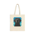 Black Dog Canvas Tote Bag - Eco-Friendly Pet Lover's Gift