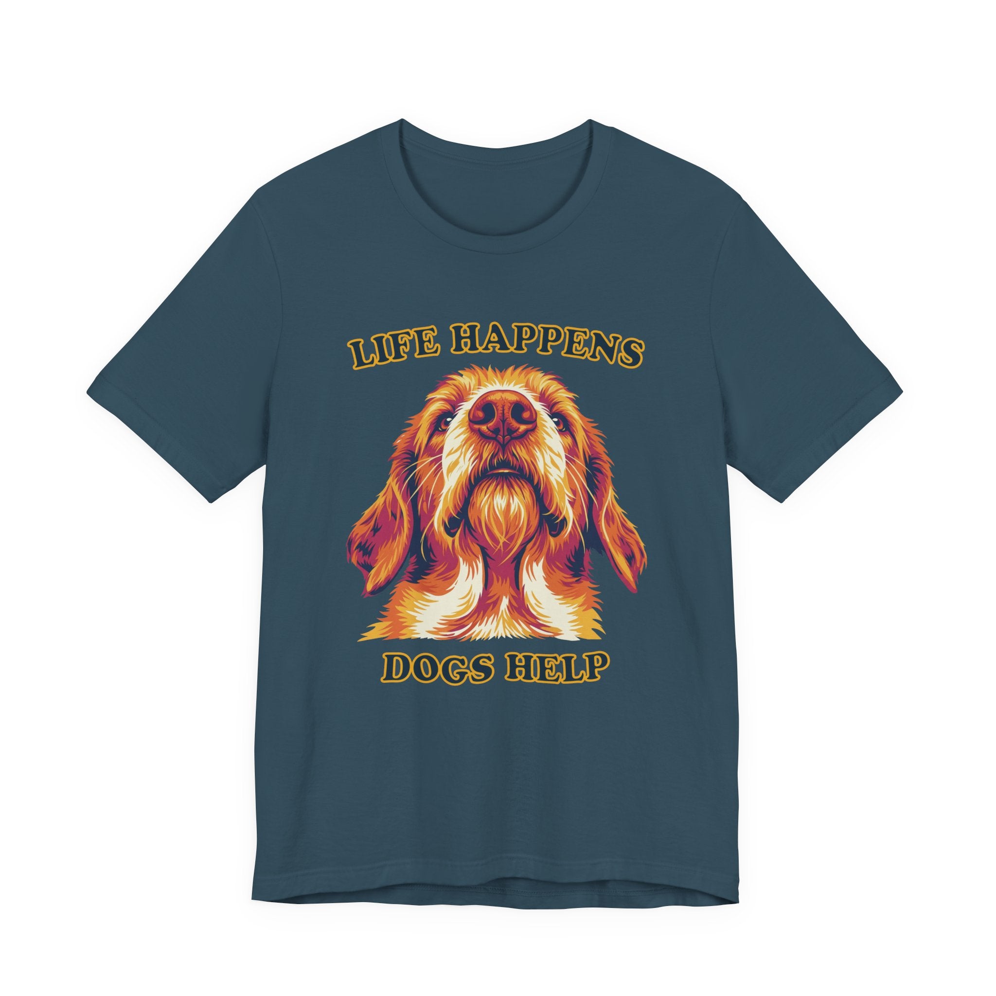 "Life Happens Dogs Help" - Dog Tee