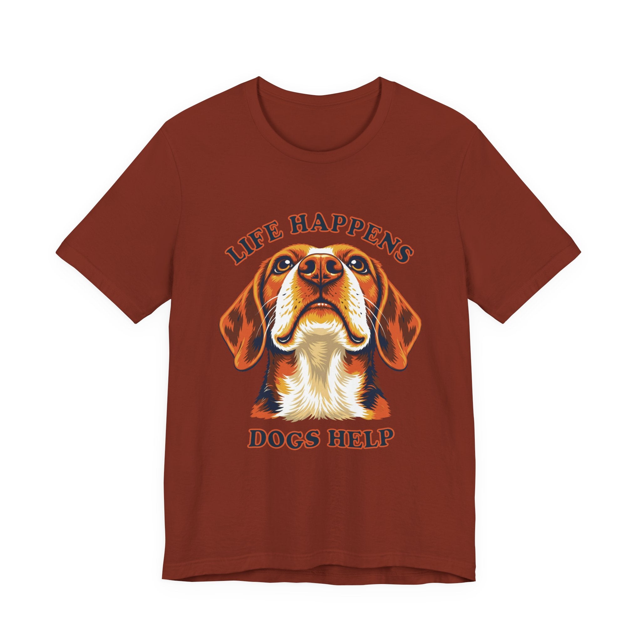 "Life Happens Dogs Help" - Beagle Tee