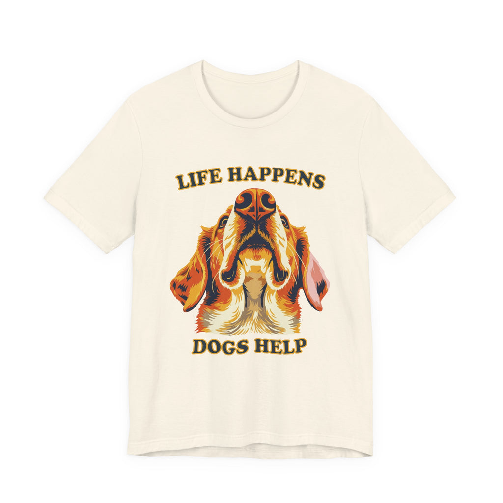 Golden Lovers T-Shirt - "Life Happens Dogs Help"