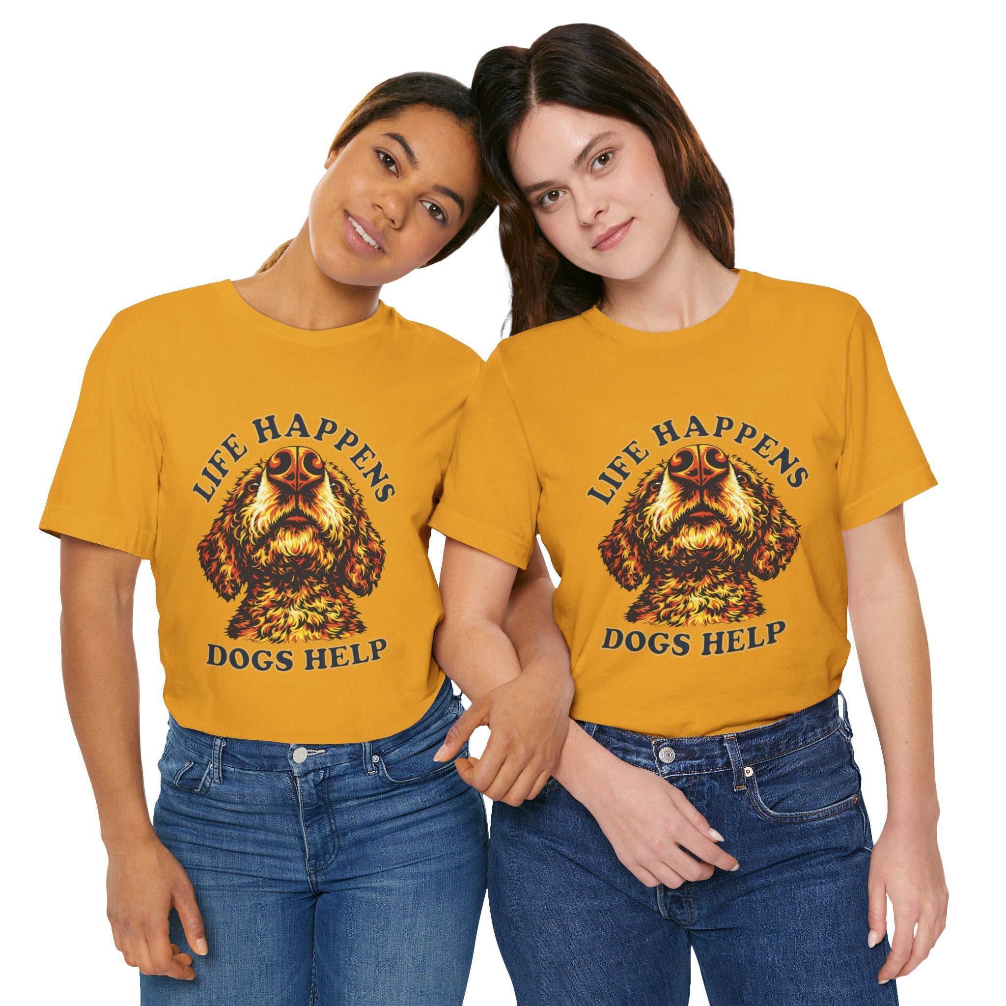 Doodle Lovers T-Shirt - "Life Happens Dogs Help"