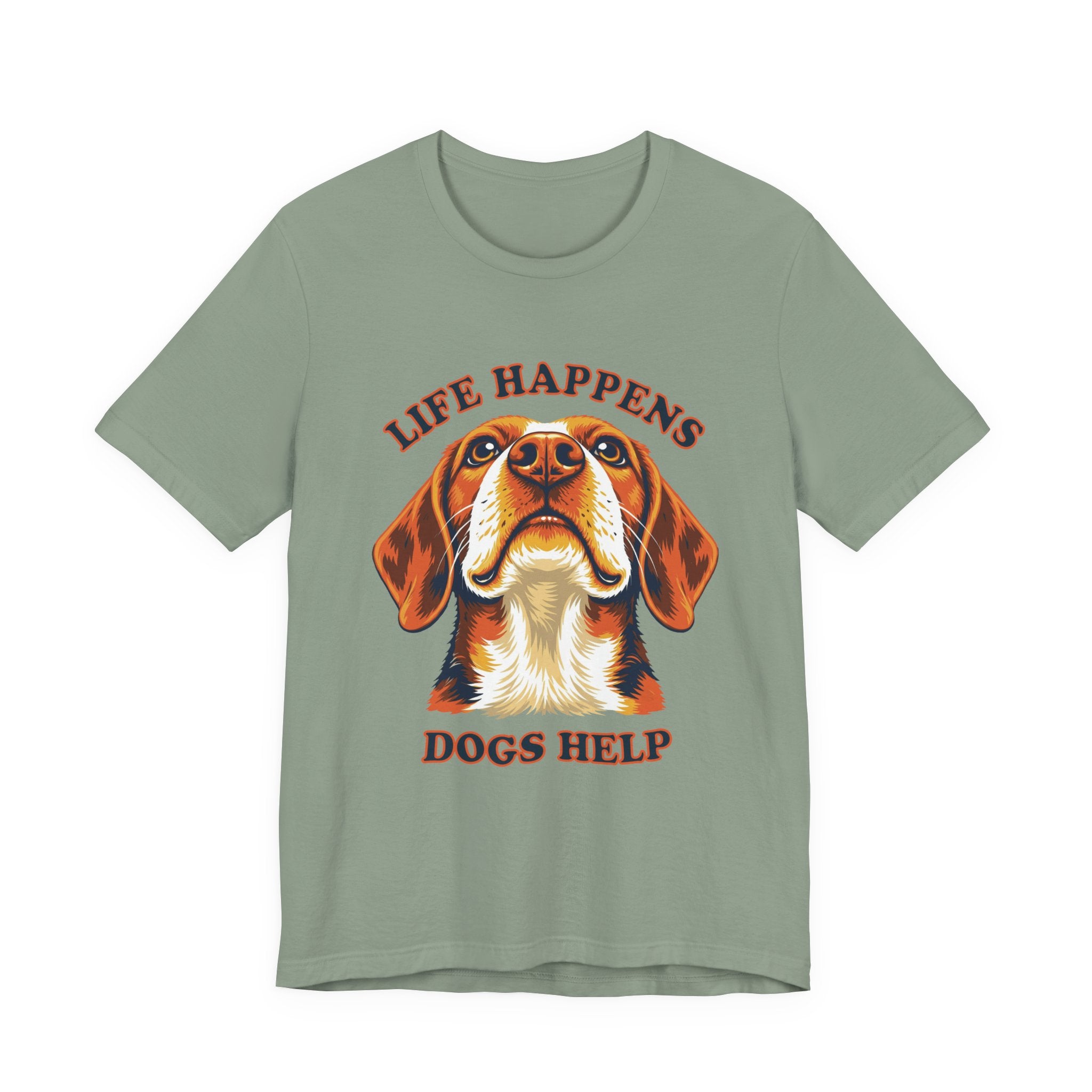 "Life Happens Dogs Help" - Beagle Tee