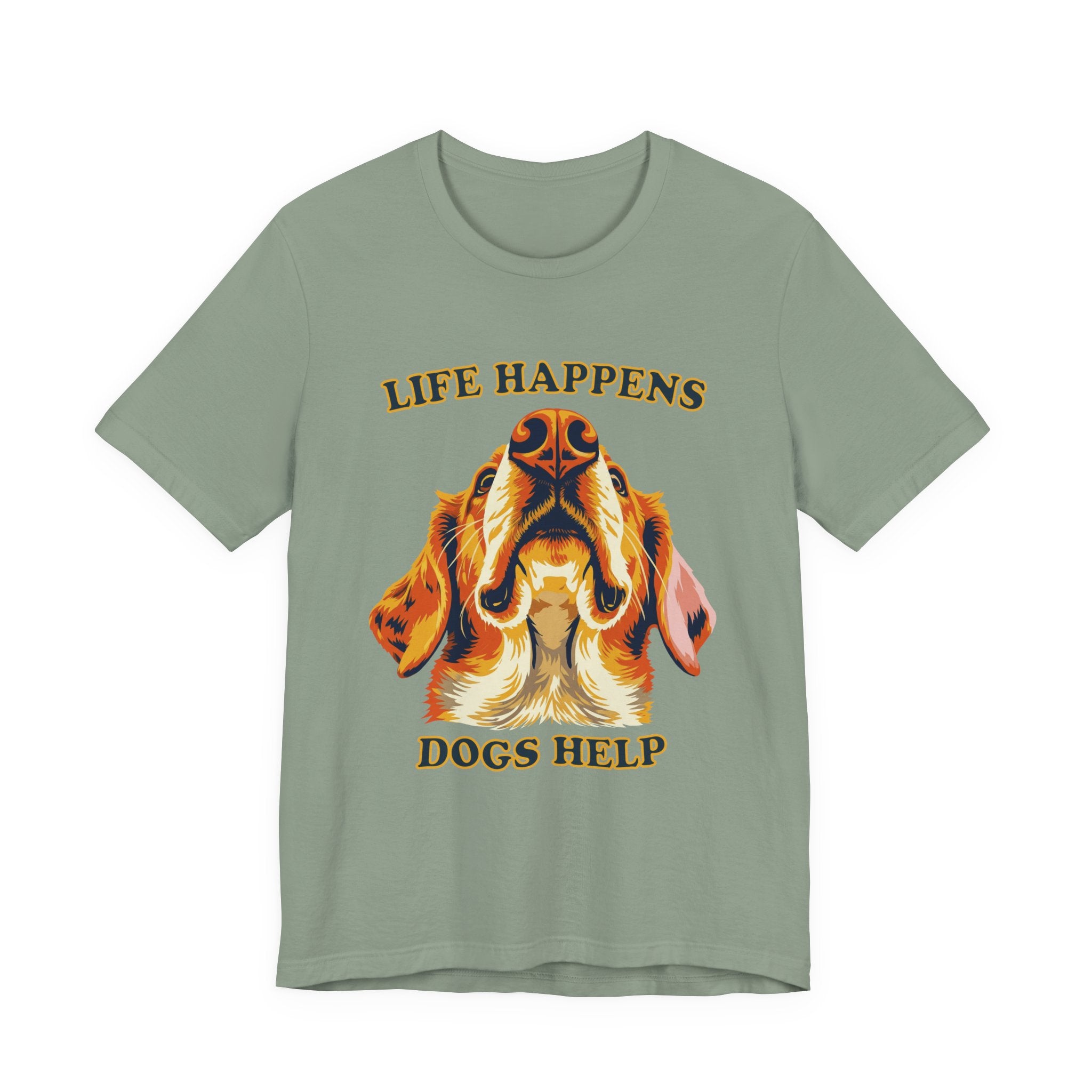 "Life Happens Dogs Help" - Golden Lovers Tee