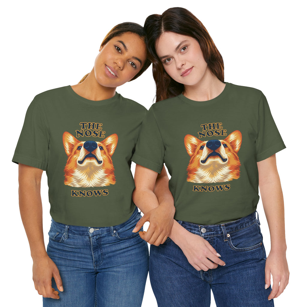 Corgi Lovers T-Shirt - "The Nose Knows"