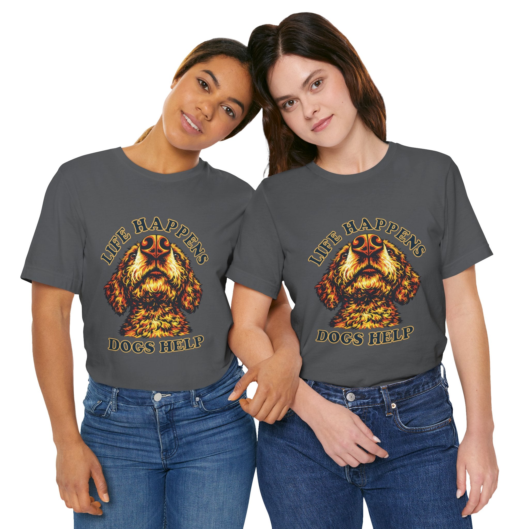 Doodle Lovers T-Shirt - "Life Happens Dogs Help"
