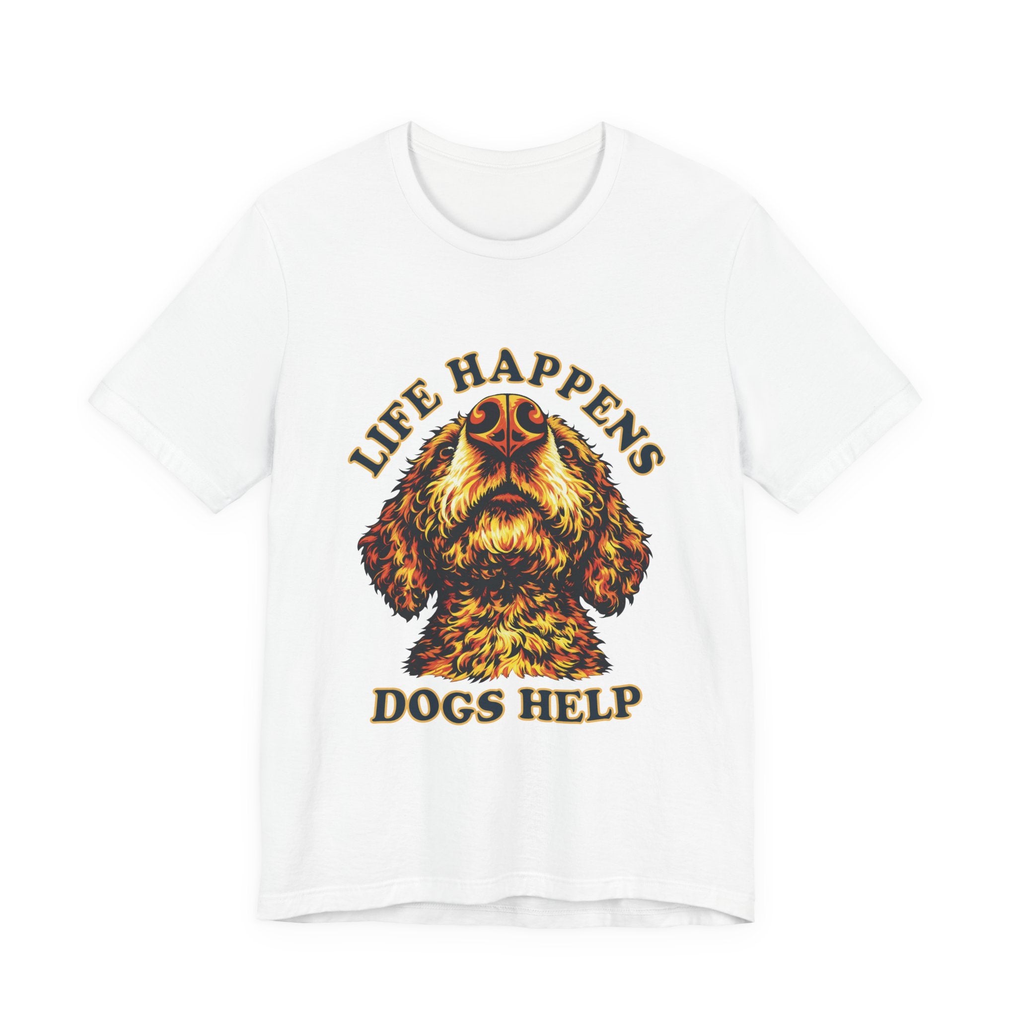 "Life Happens Dogs Help" - Doodle Tee