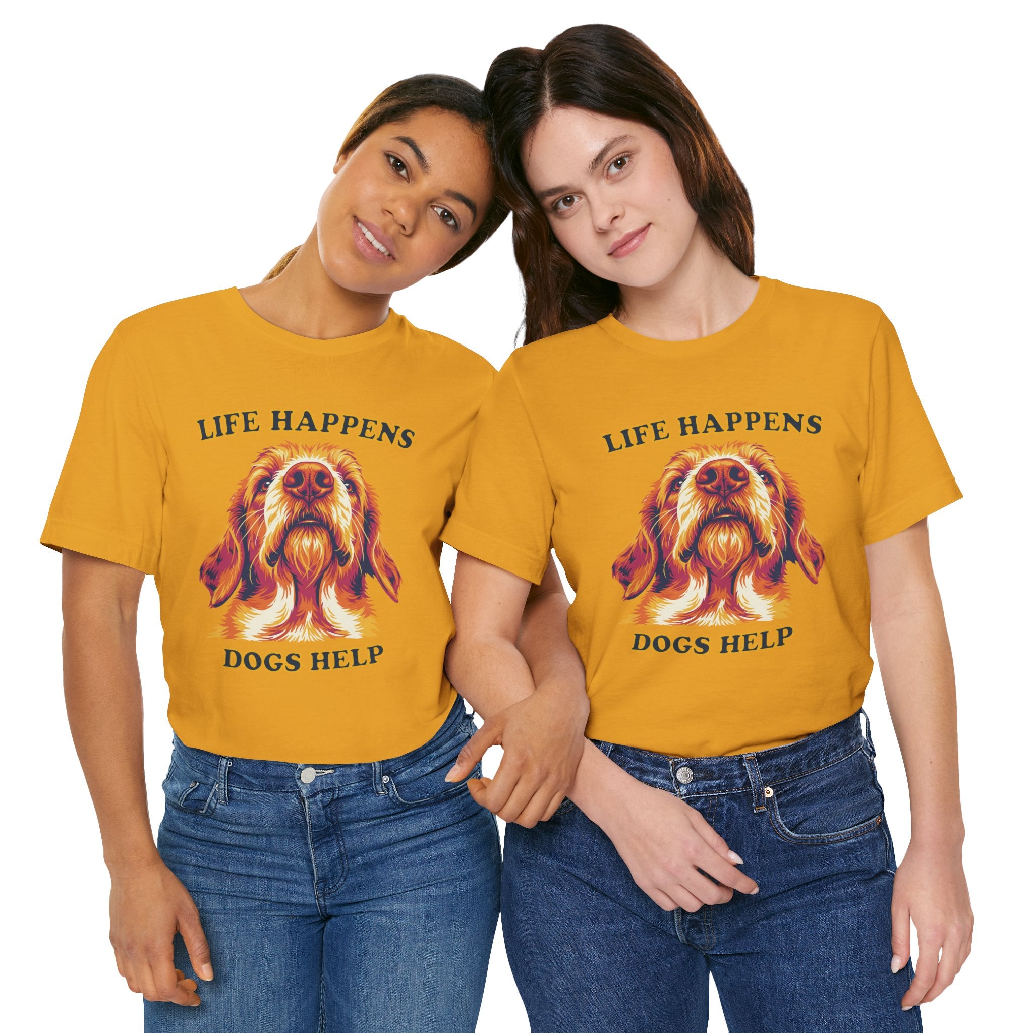 Dog Lovers T-Shirt - "Life Happens Dogs Help"
