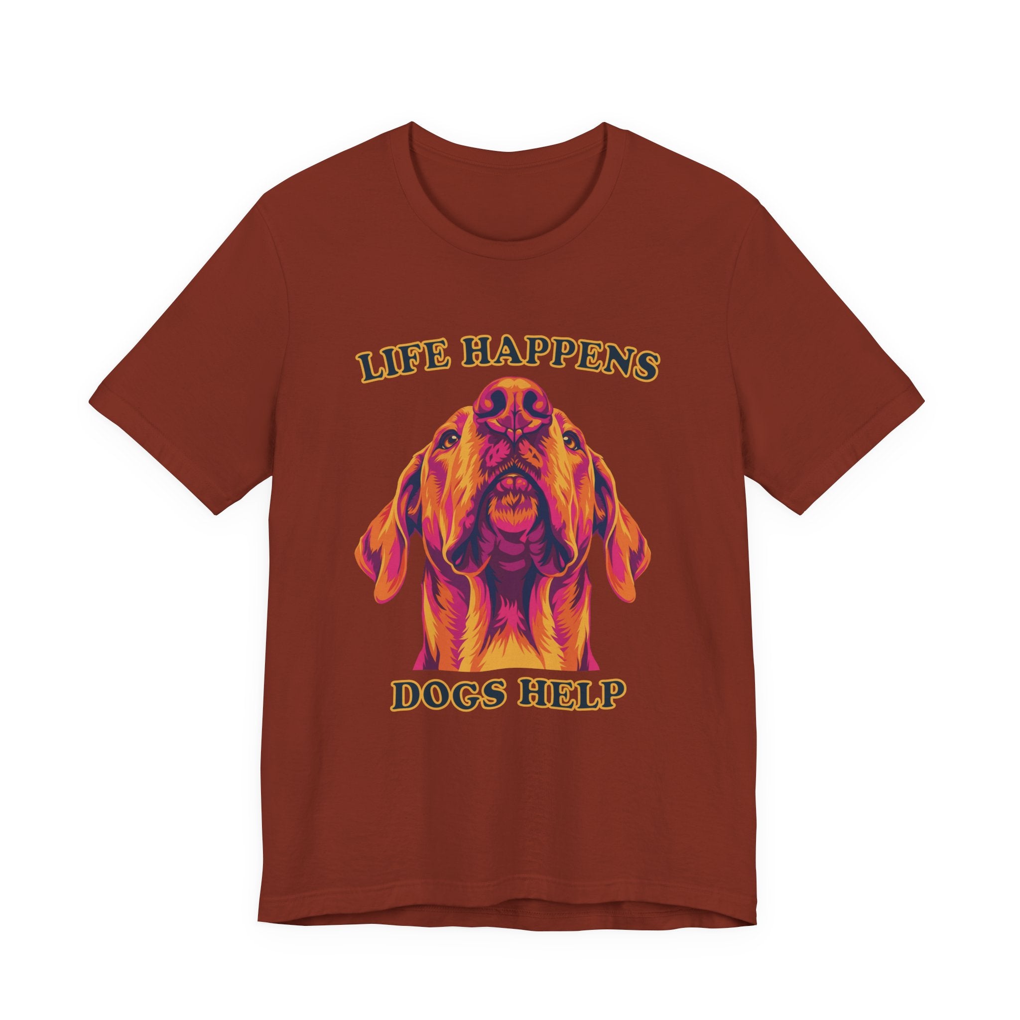 Great Dane Lovers T-Shirt - "Life Happens Dogs Help"