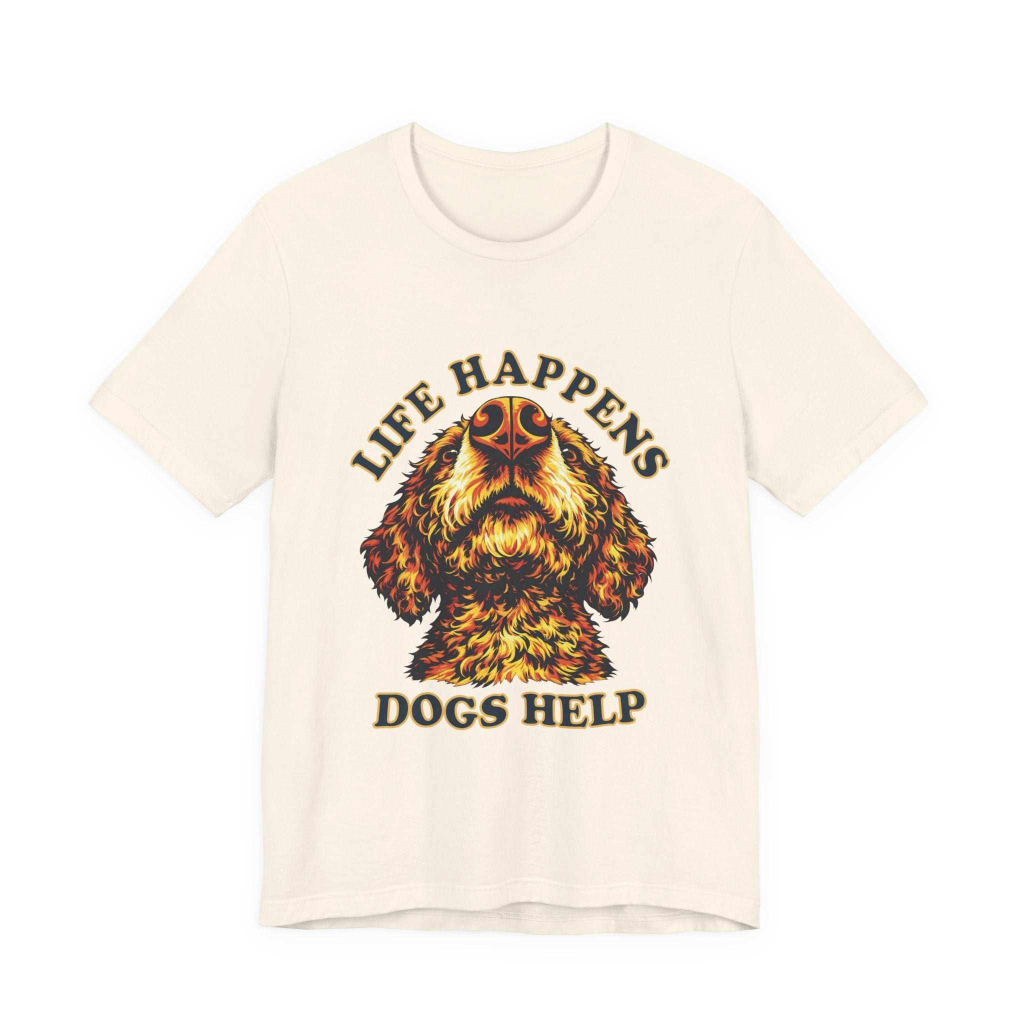 "Life Happens Dogs Help" - Doodle Tee