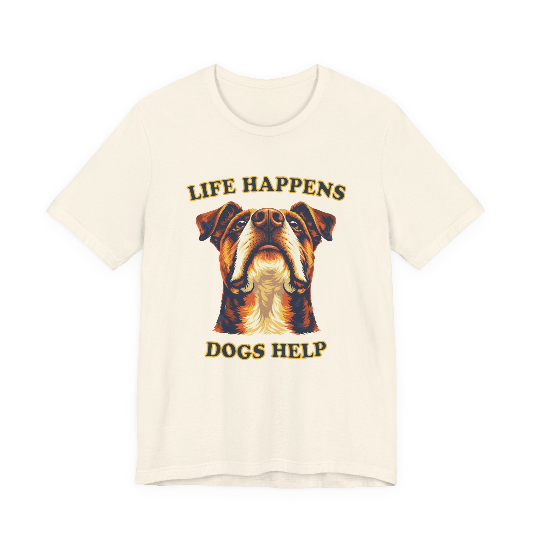 Boxer Lovers T-Shirt - "Life Happens Dogs Help"