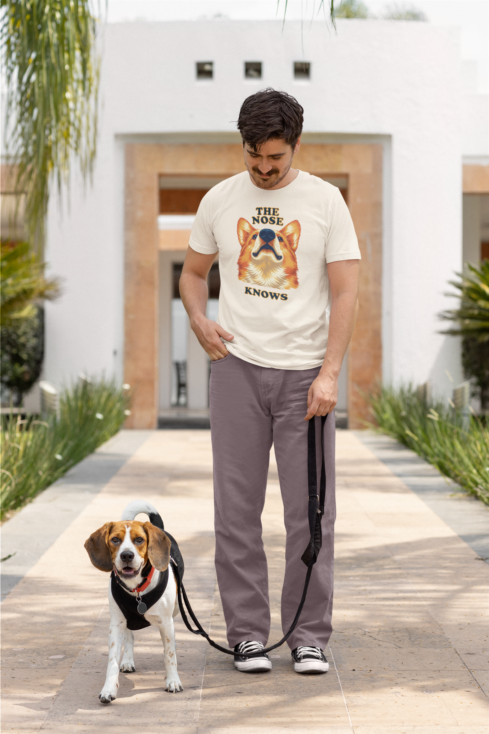 Corgi Lovers T-Shirt - "The Nose Knows"